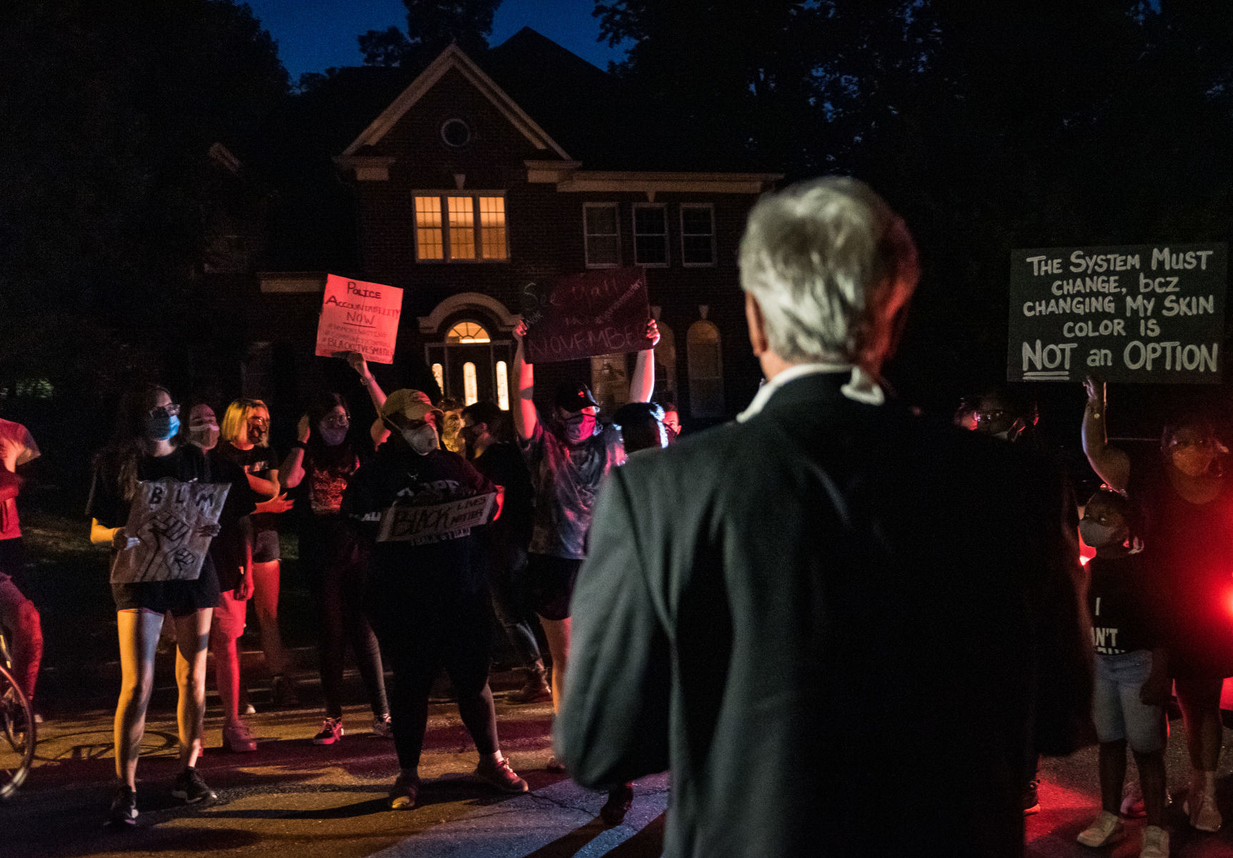 Protest at Mayor Allen Joinesā House